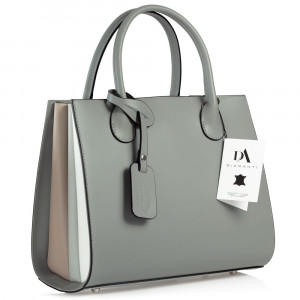 Geanta dama din piele naturala DiAmanti Franca Grigio